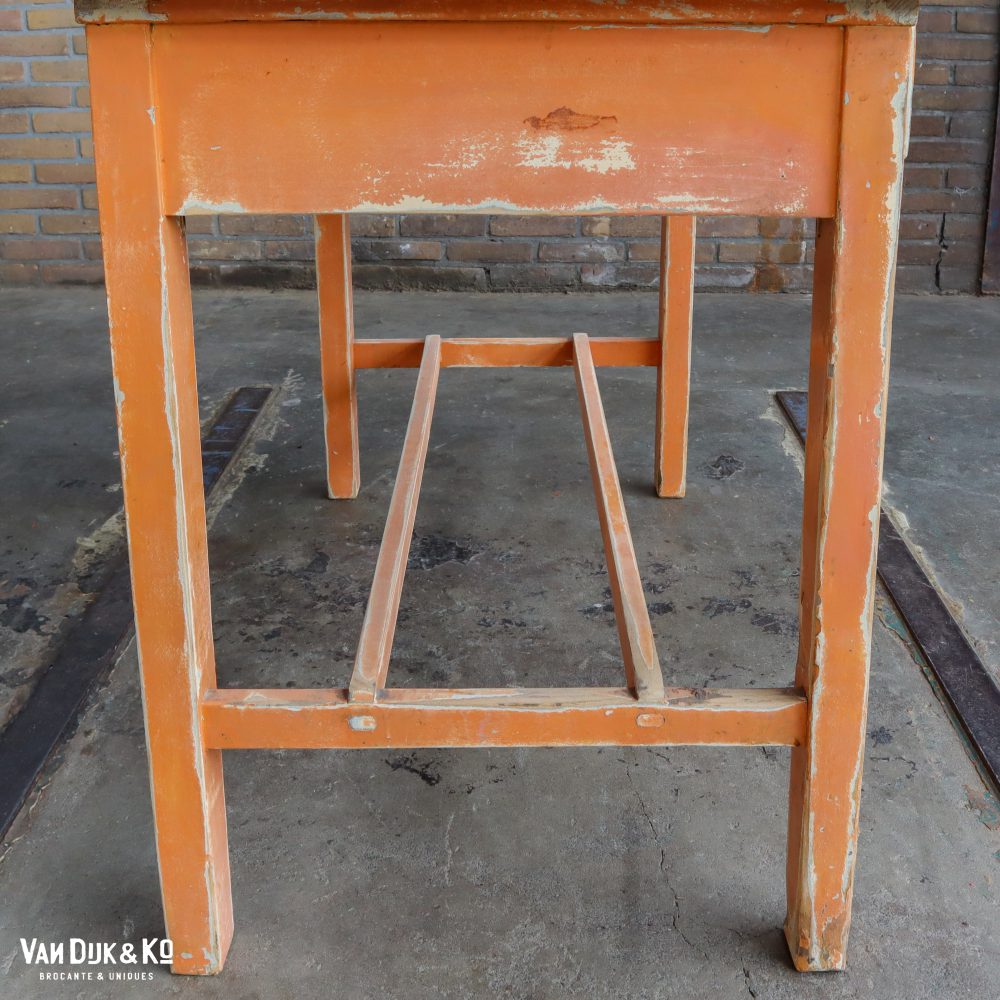 Brocante bureautje met grote la - Afbeelding 9