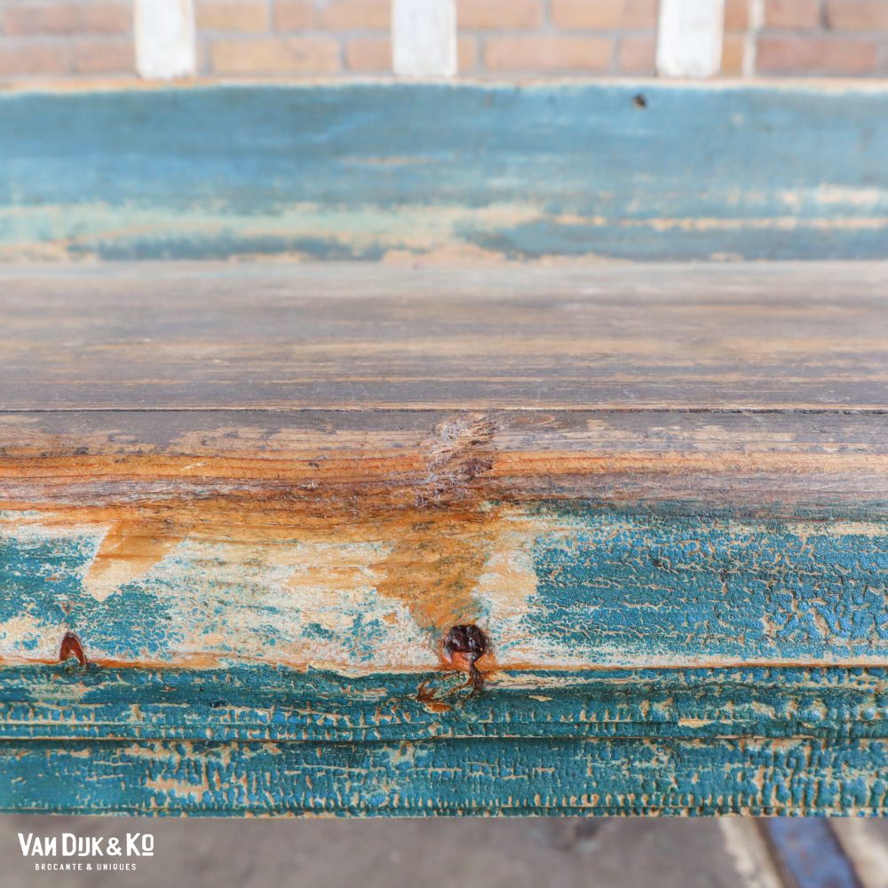 Brocante houten bank - Afbeelding 8
