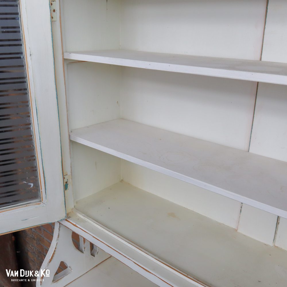 Brocante witte buffetkast - Afbeelding 4