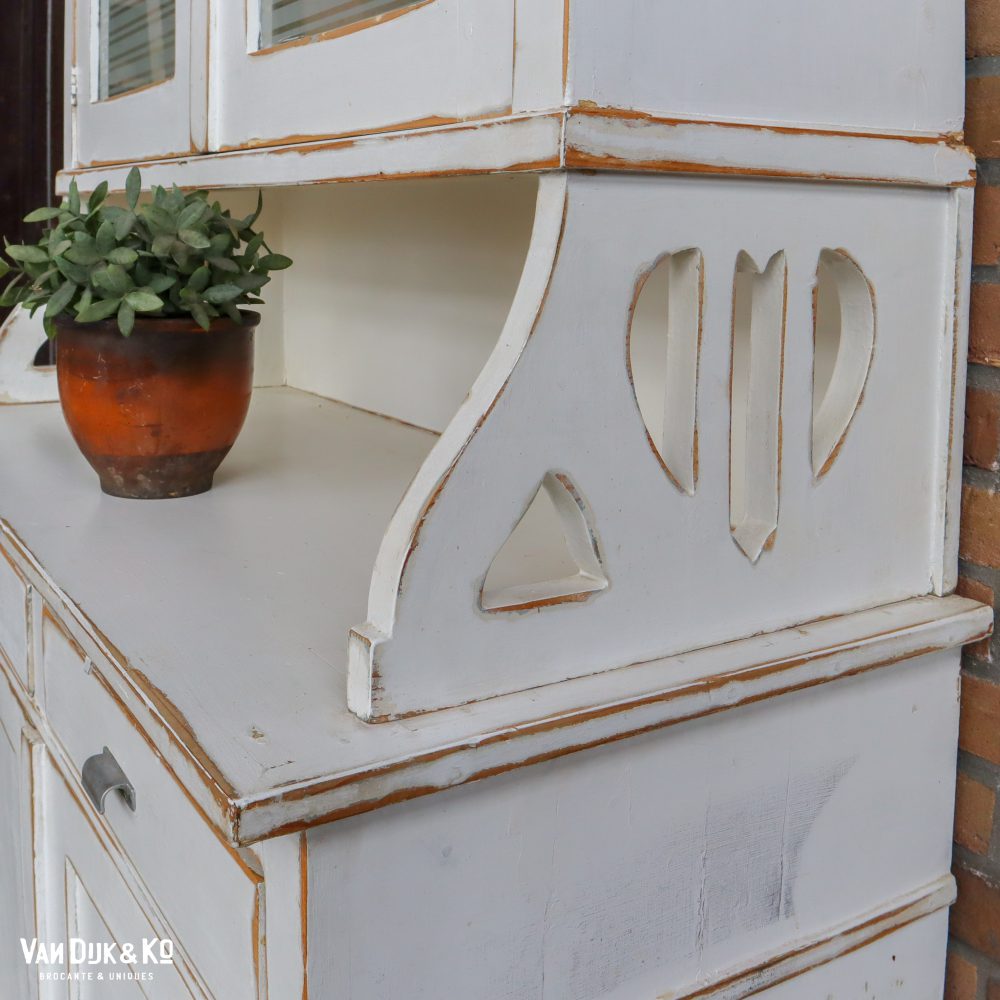 Brocante witte buffetkast - Afbeelding 9