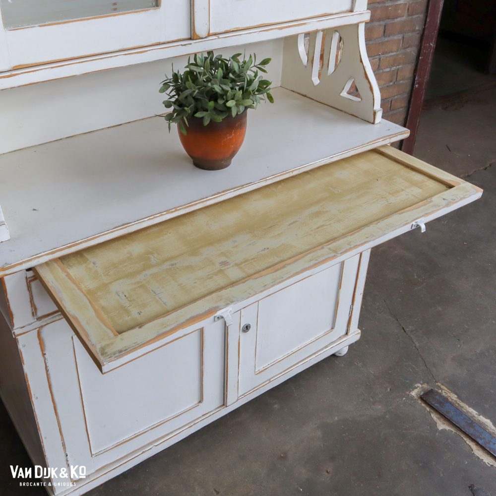 Brocante witte buffetkast - Afbeelding 10