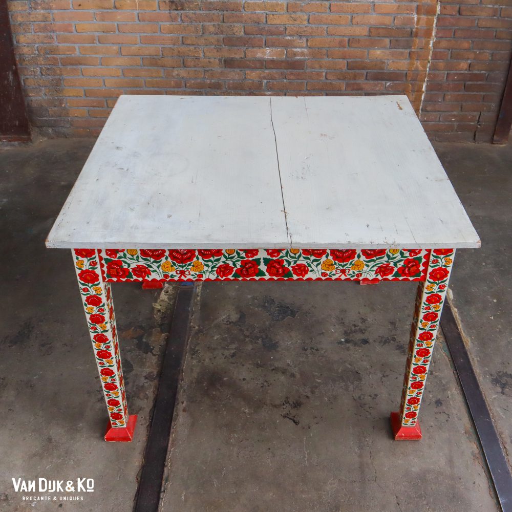 Roemeense handbeschilderde tafel - Afbeelding 2