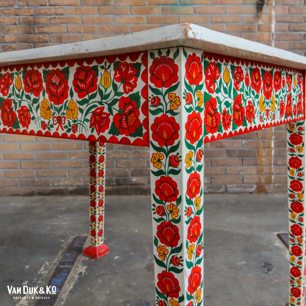 Roemeense handbeschilderde tafel - Afbeelding 3