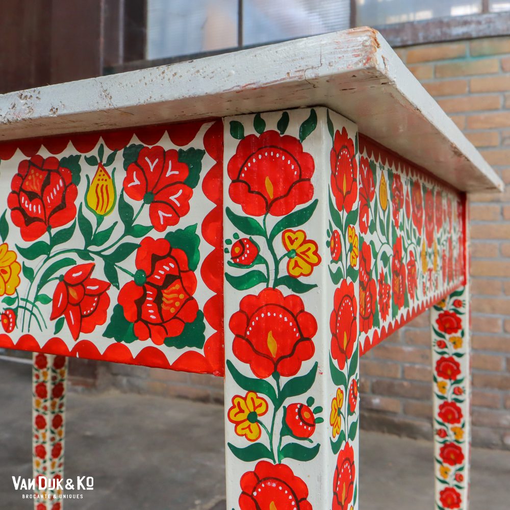 Roemeense handbeschilderde tafel - Afbeelding 4