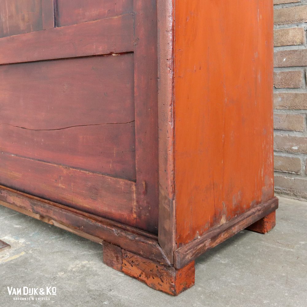 Brocante kast met schuifdeuren - Afbeelding 8