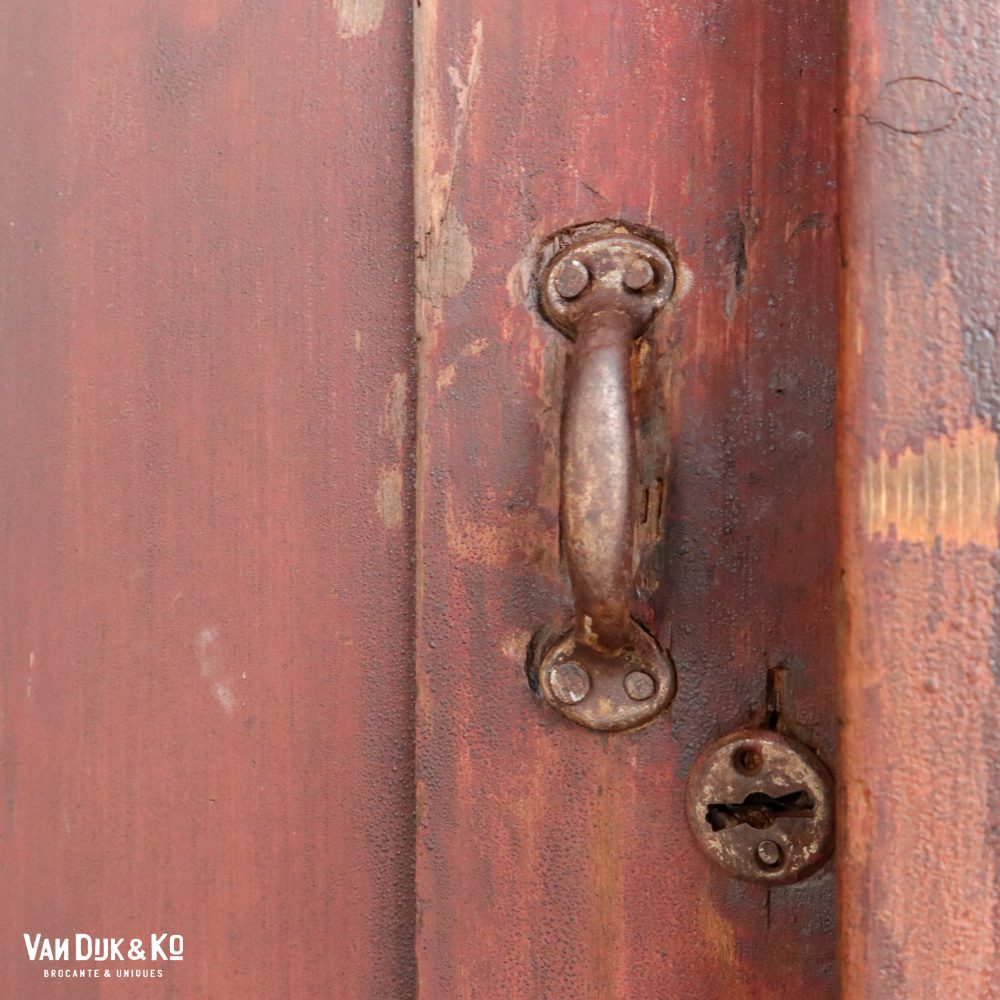 Brocante kast met schuifdeuren - Afbeelding 9