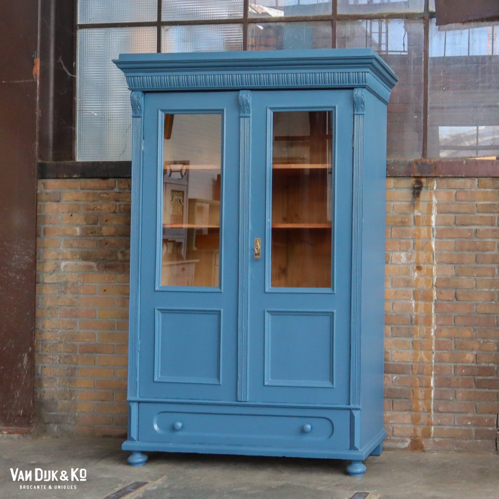 Blauwe vitrinekast - Afbeelding 2