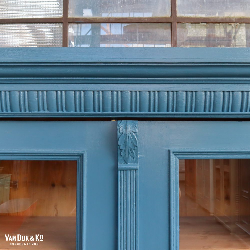 Blauwe vitrinekast - Afbeelding 4