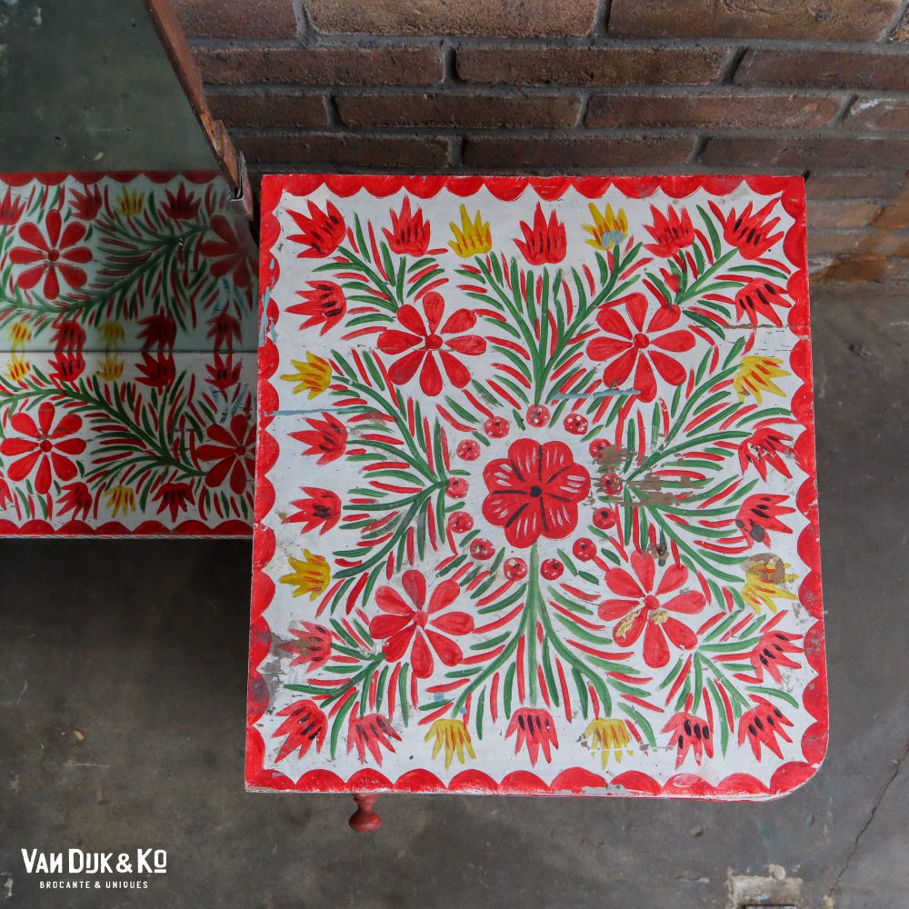 Roemeense handbeschilderde kaptafel - Afbeelding 7
