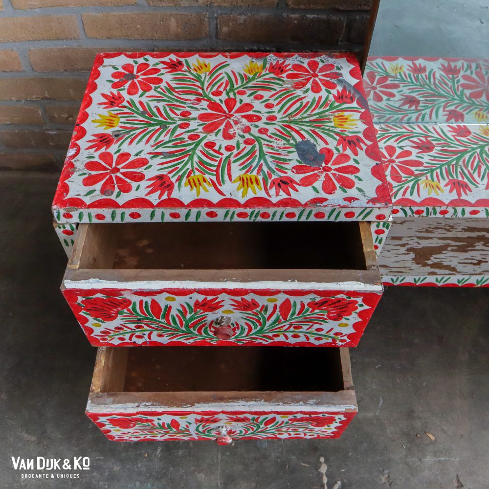 Roemeense handbeschilderde kaptafel - Afbeelding 5