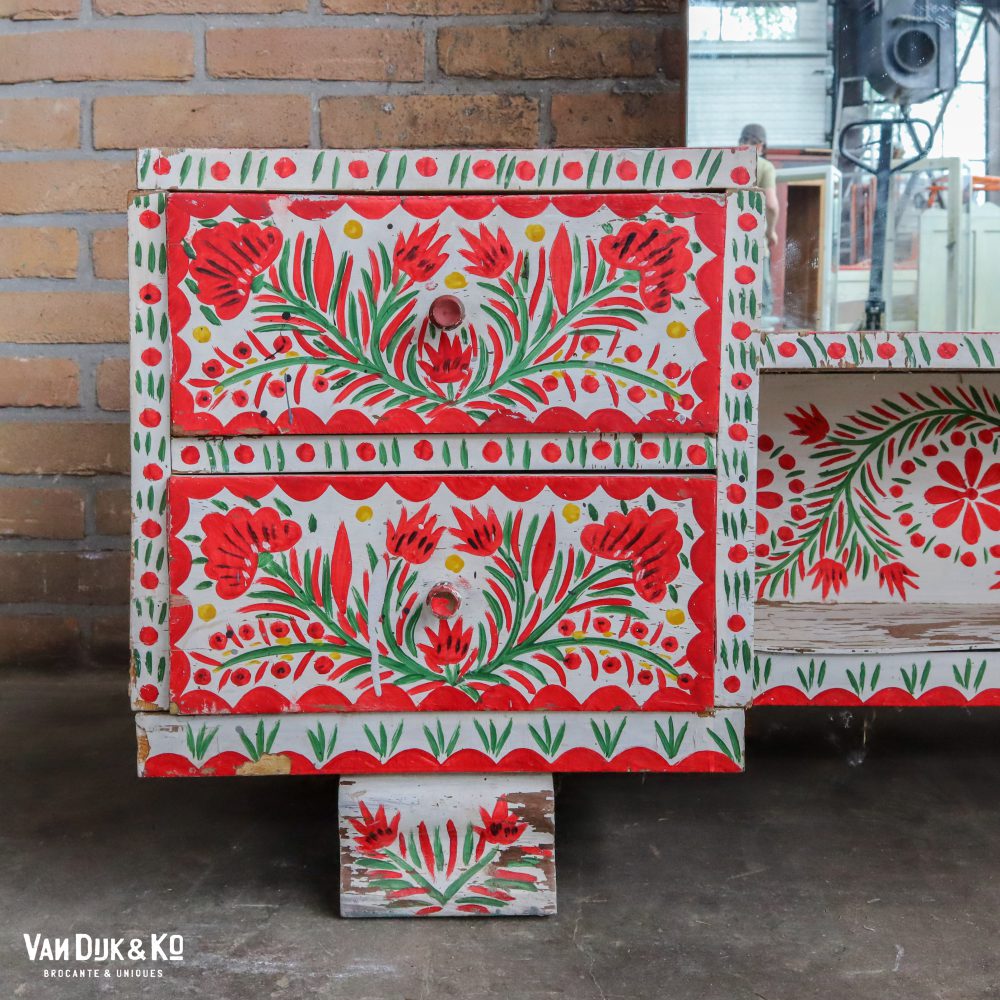 Roemeense handbeschilderde kaptafel - Afbeelding 9