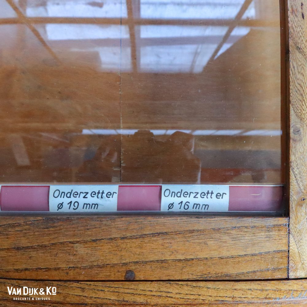 Antieke museumkast / vitrinekast - Afbeelding 11