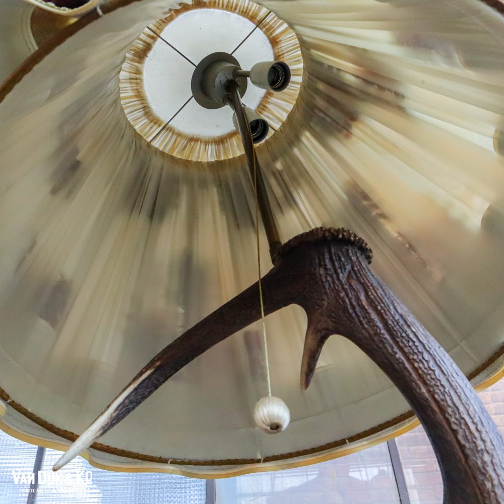 Vintage gewei vloerlamp - Afbeelding 6