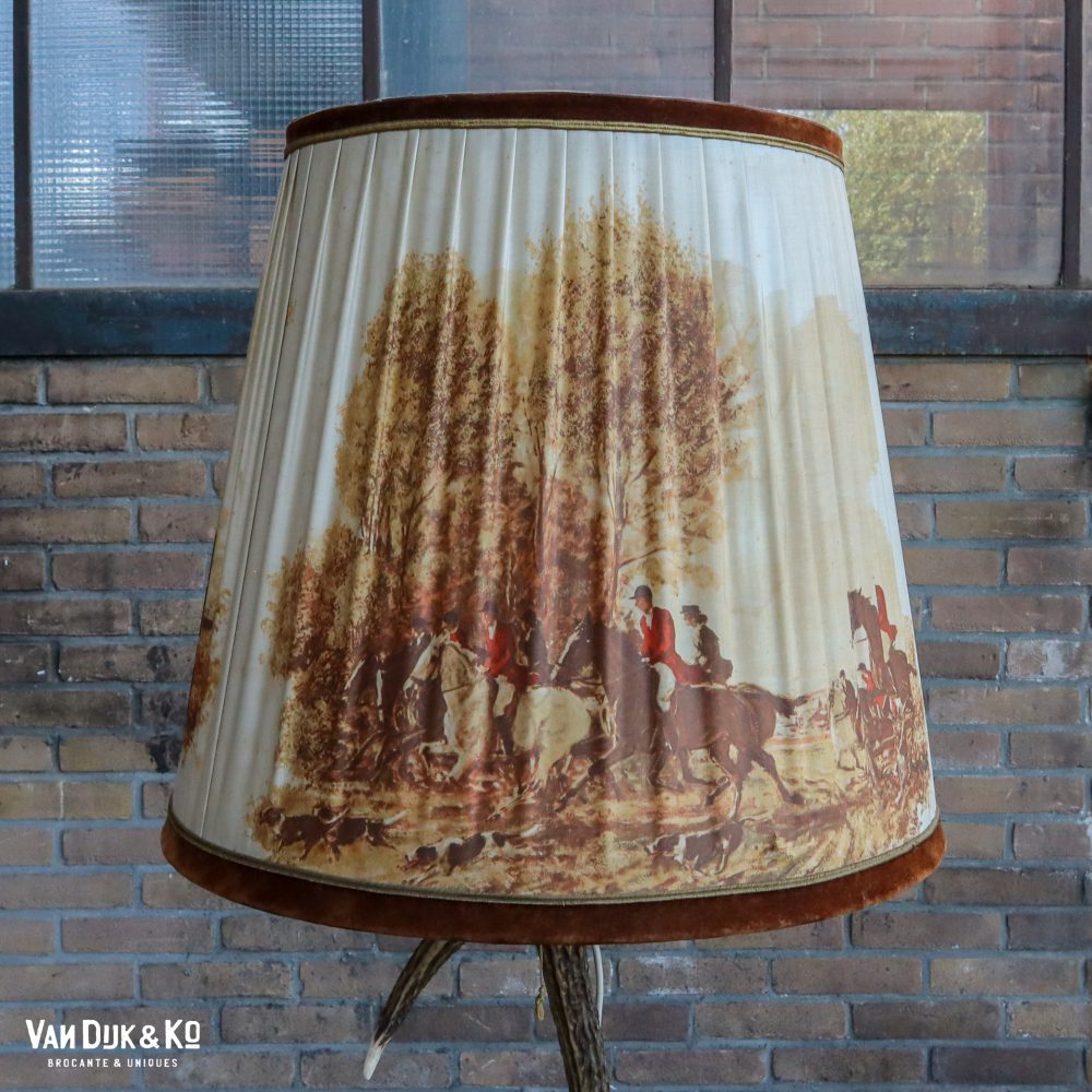 Vintage gewei vloerlamp - Afbeelding 5