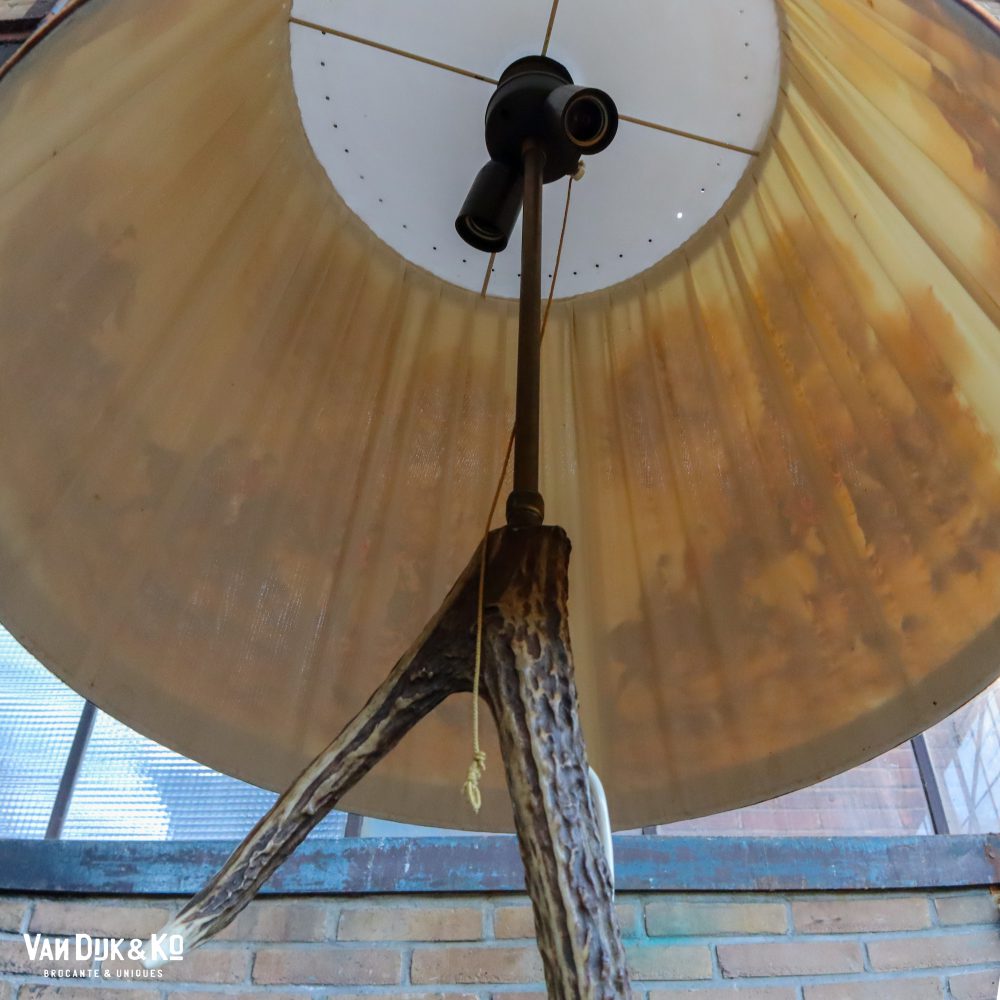 Vintage gewei vloerlamp - Afbeelding 11