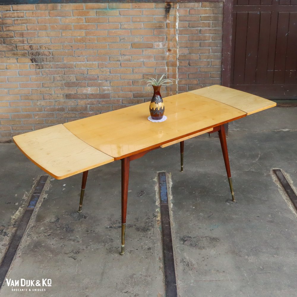 Vintage uitschuifbare tafel - Afbeelding 3