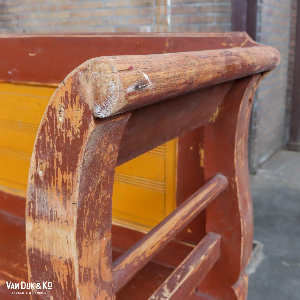 Houten driezits bank - Afbeelding 7