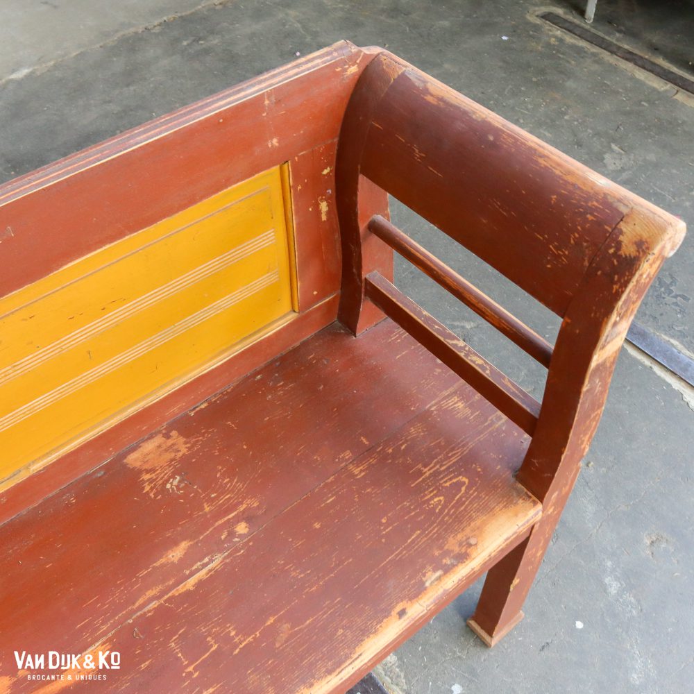 Houten driezits bank - Afbeelding 5