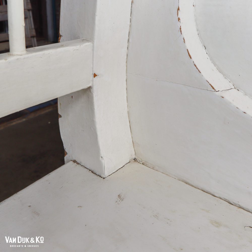 Houten witte bank - Afbeelding 4
