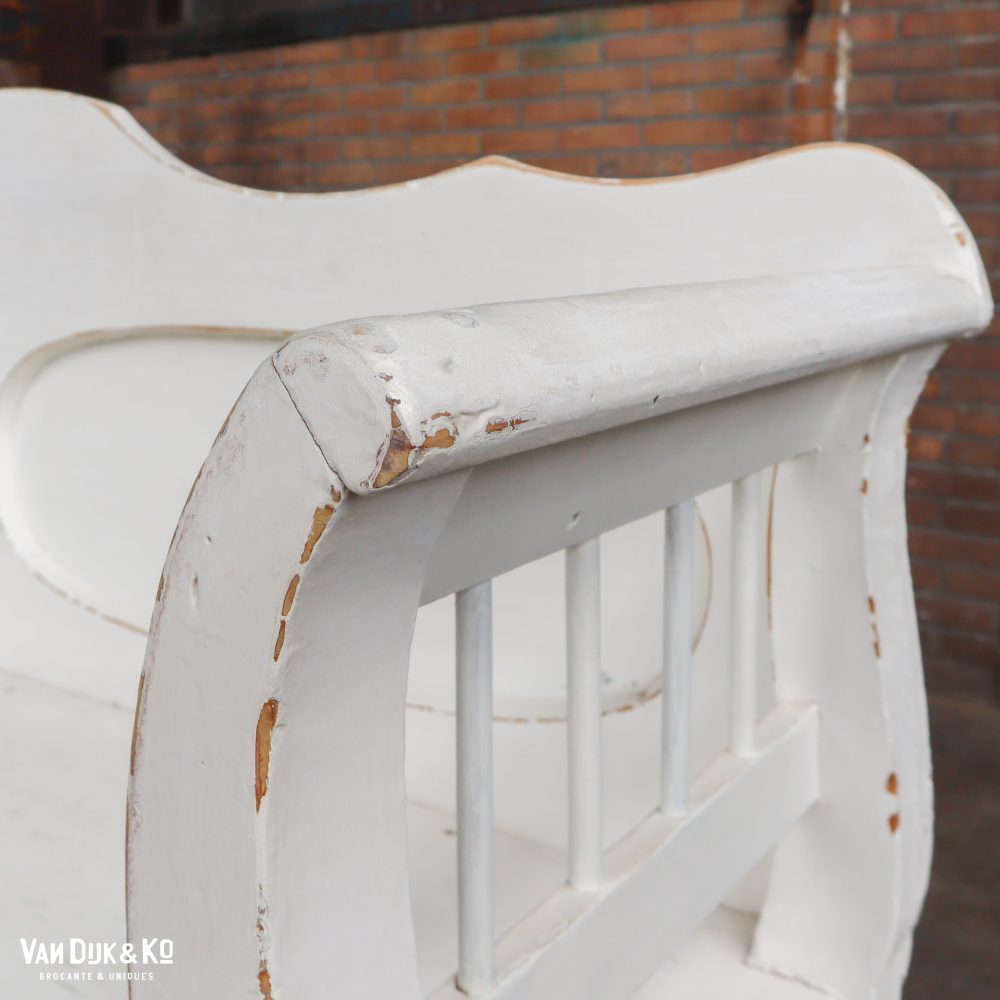 Houten witte bank - Afbeelding 5