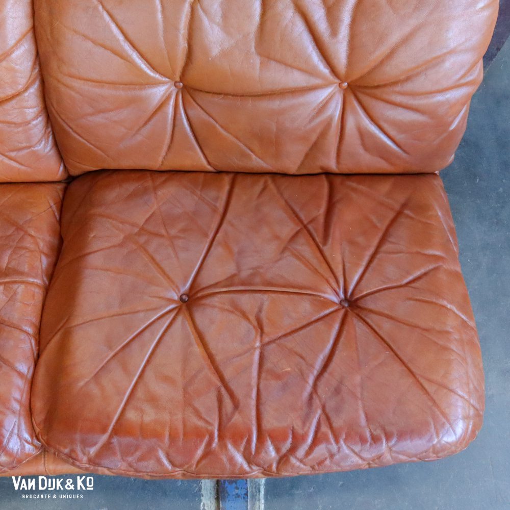Vintage leren bank - Knoll - driezits - Afbeelding 9