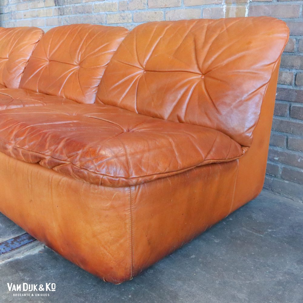 Vintage leren bank - Knoll - driezits - Afbeelding 7