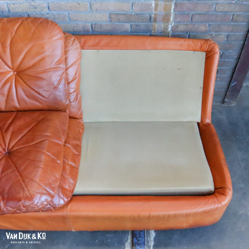 Vintage leren bank - Knoll - driezits - Afbeelding 12