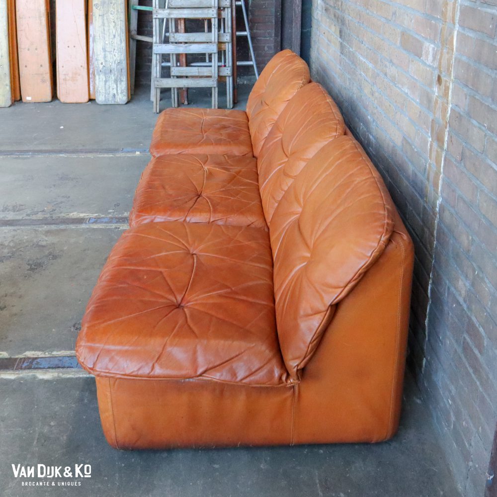 Vintage leren bank - Knoll - driezits - Afbeelding 6