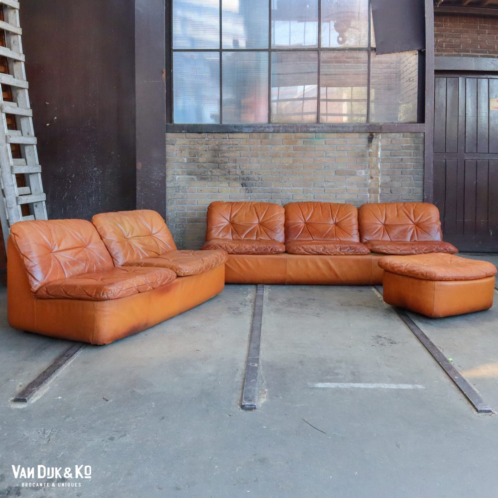 Vintage leren bank - Knoll - driezits - Afbeelding 15