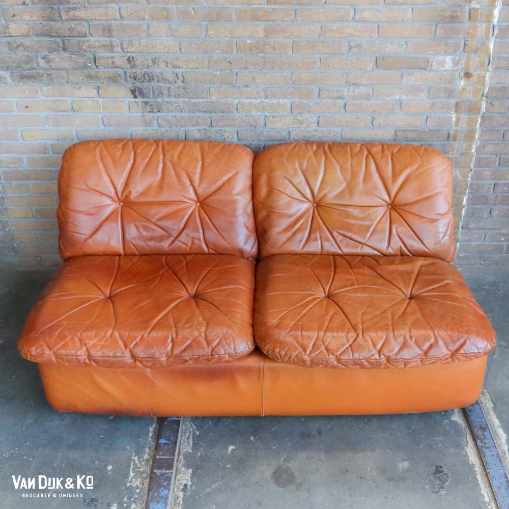 Vintage leren bank - Knoll - tweezits - Afbeelding 2