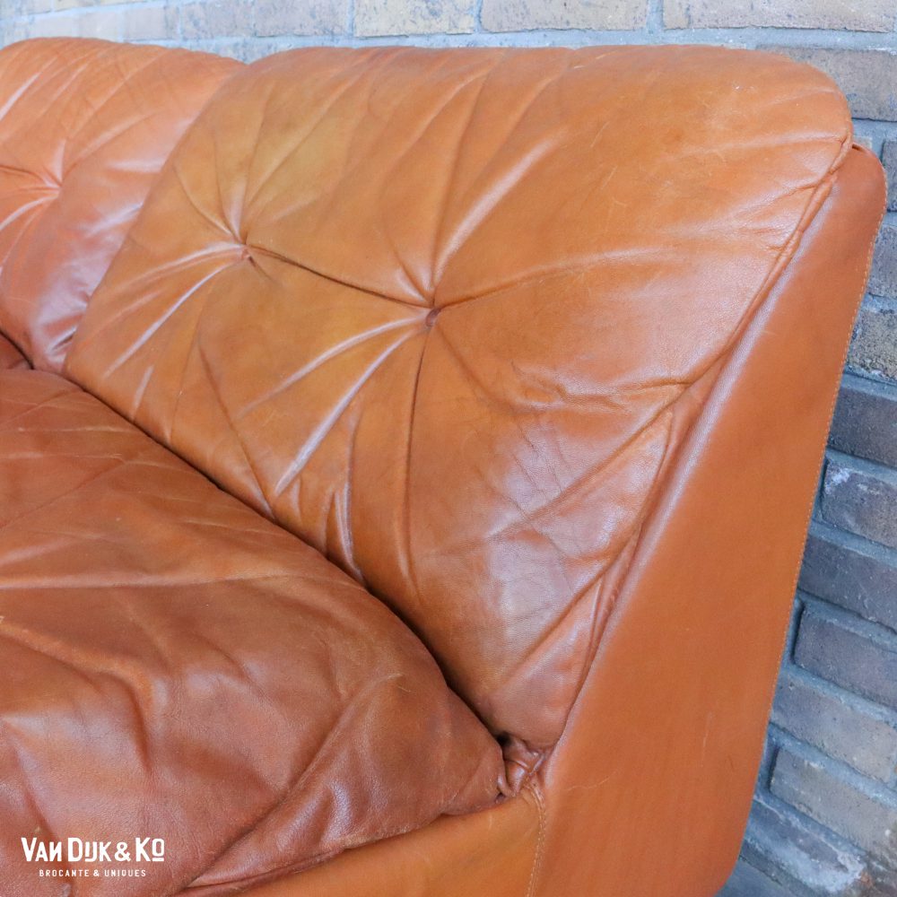 Vintage leren bank - Knoll - tweezits - Afbeelding 4