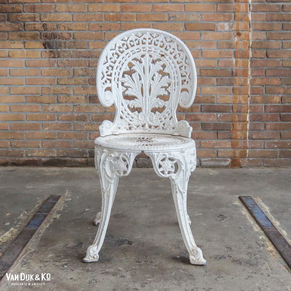 Brocante bistroset - 4 stoelen - Afbeelding 10