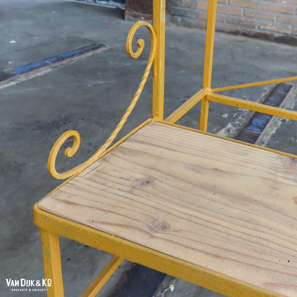 Metalen plantentafel met hout - Afbeelding 8