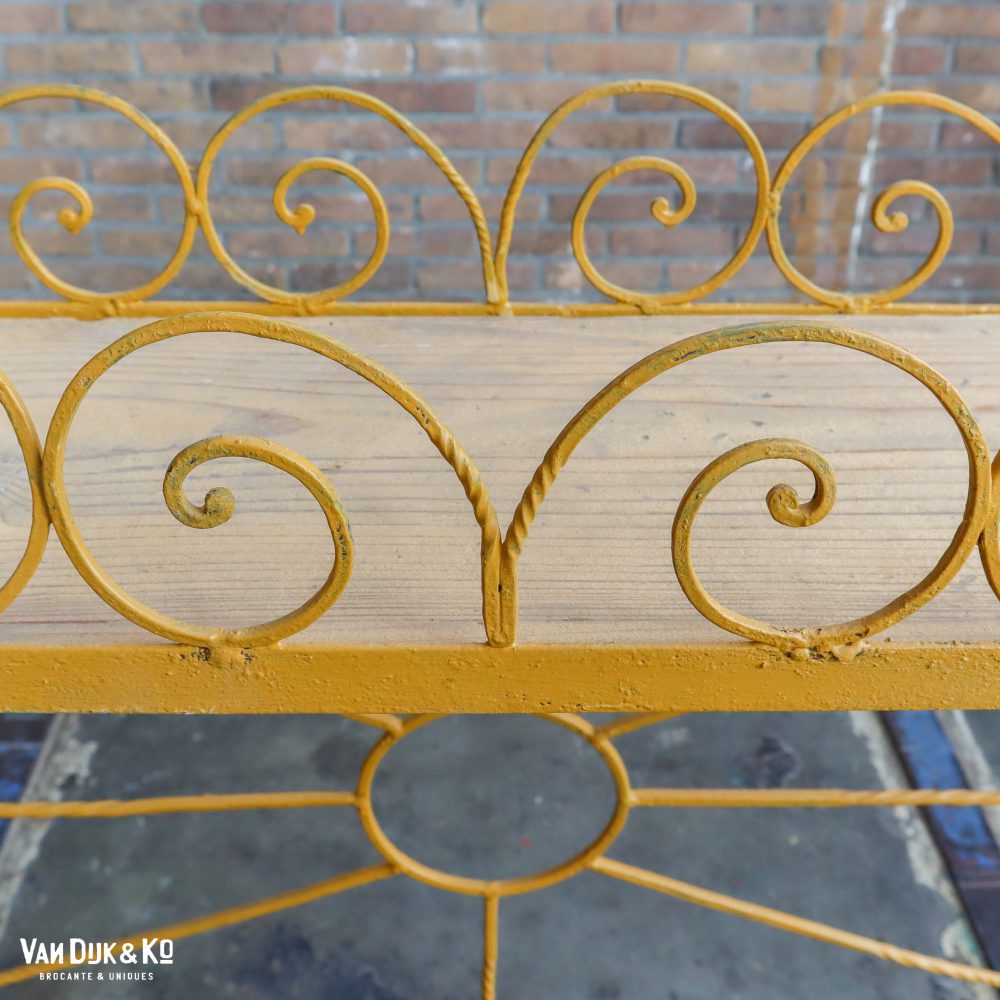 Metalen plantentafel met hout - Afbeelding 6