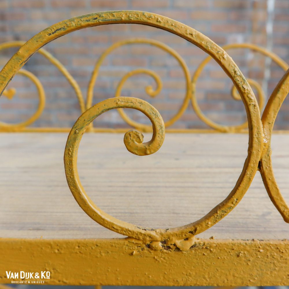 Metalen plantentafel met hout - Afbeelding 7