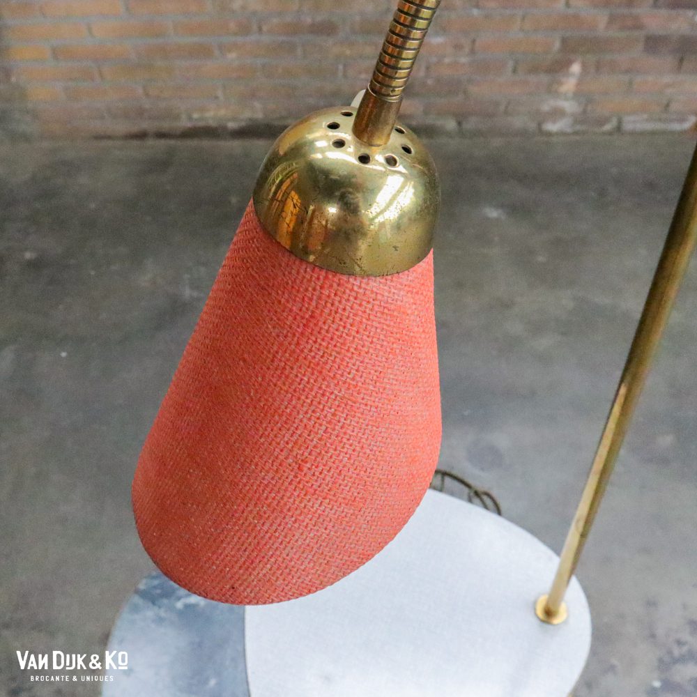 Vintage formica vloerlamp met tafeltjes - Afbeelding 9