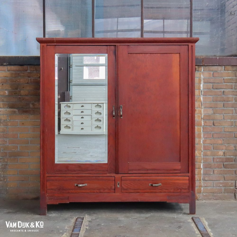 Vintage kast met spiegel - Afbeelding 2
