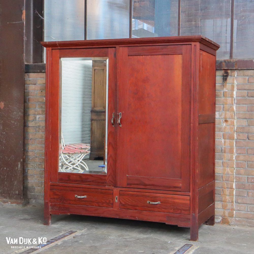 Vintage kast met spiegel - Afbeelding 3