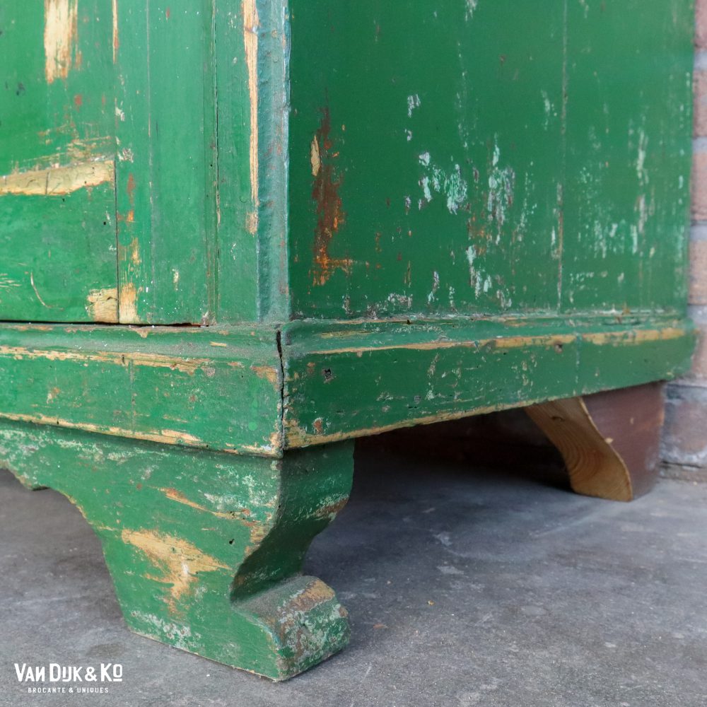 Brocante groen kastje - Afbeelding 13