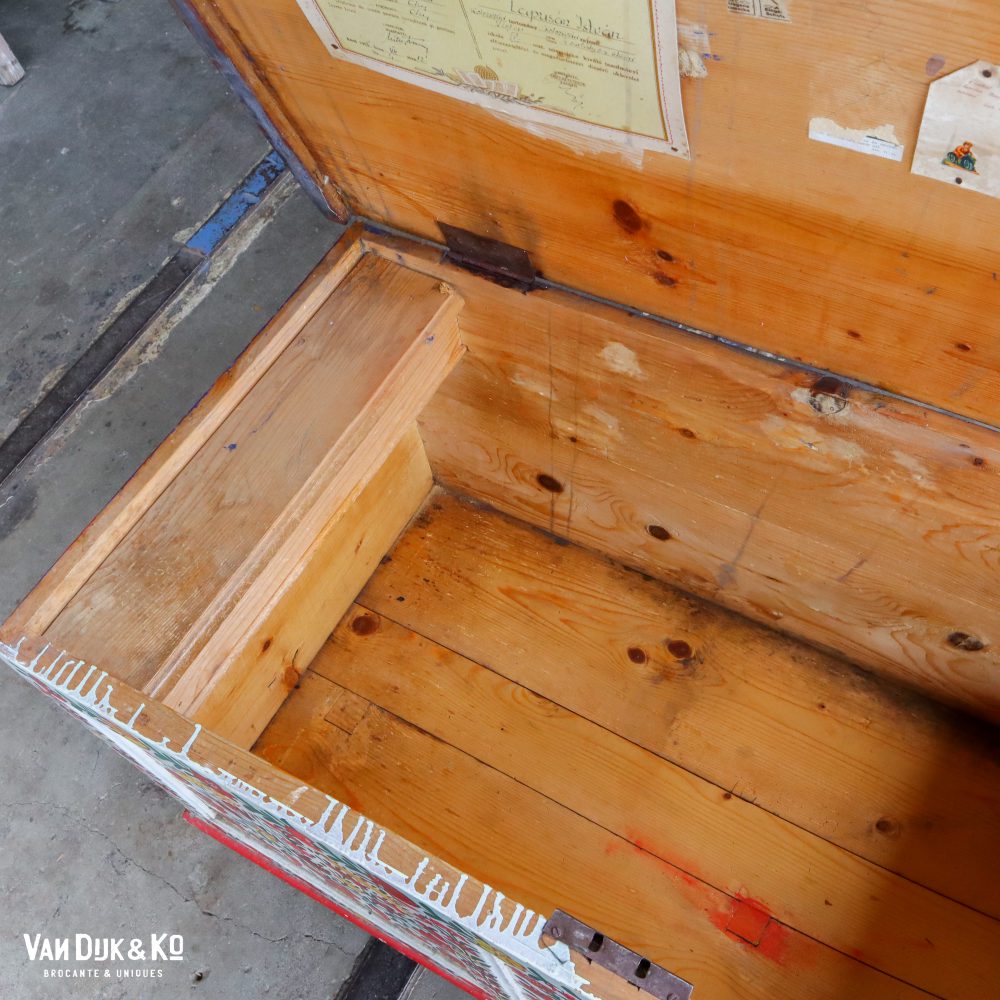 Handbeschilderde houten kist - Afbeelding 12