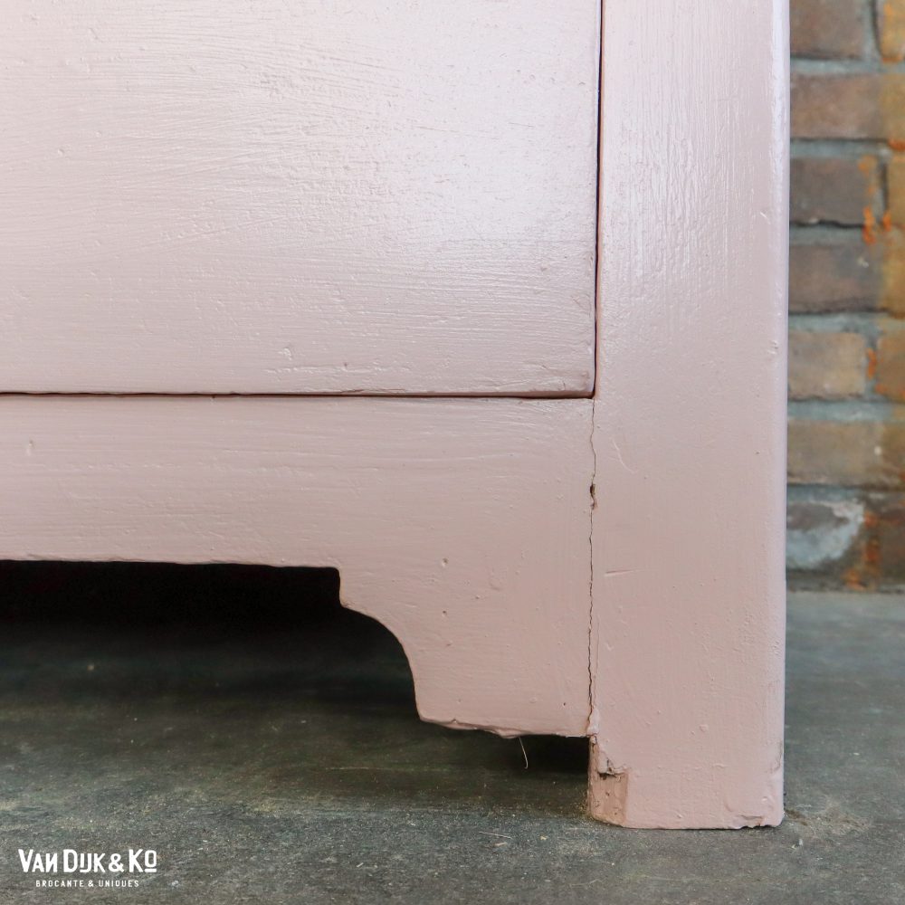 Brocante roze linnenkast - Afbeelding 12