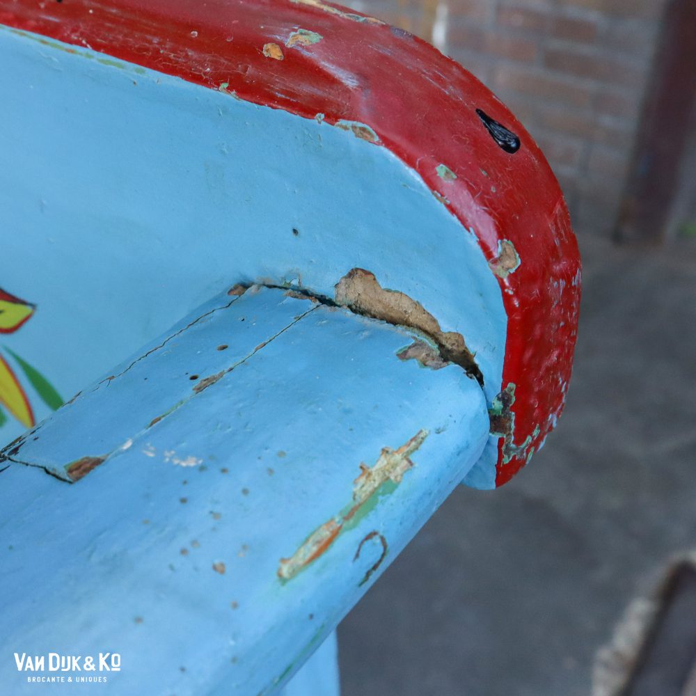 Beschilderde blauwe klepbank - Afbeelding 11