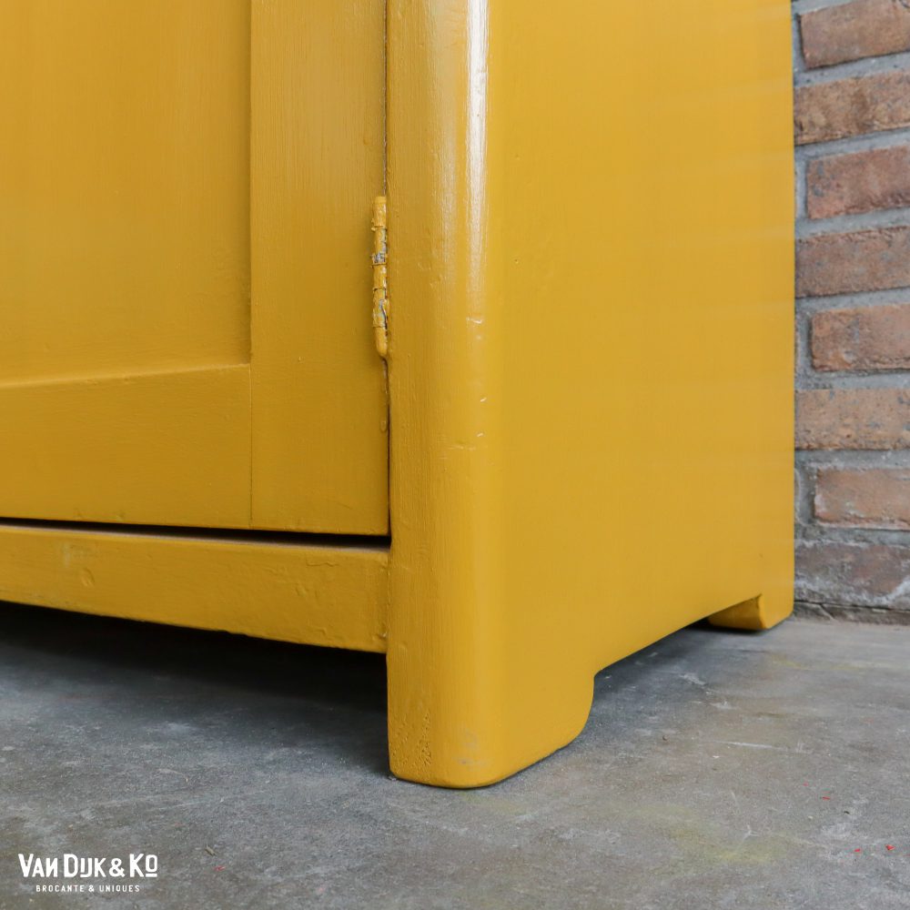 Brocante eendeurs linnenkast - Afbeelding 9