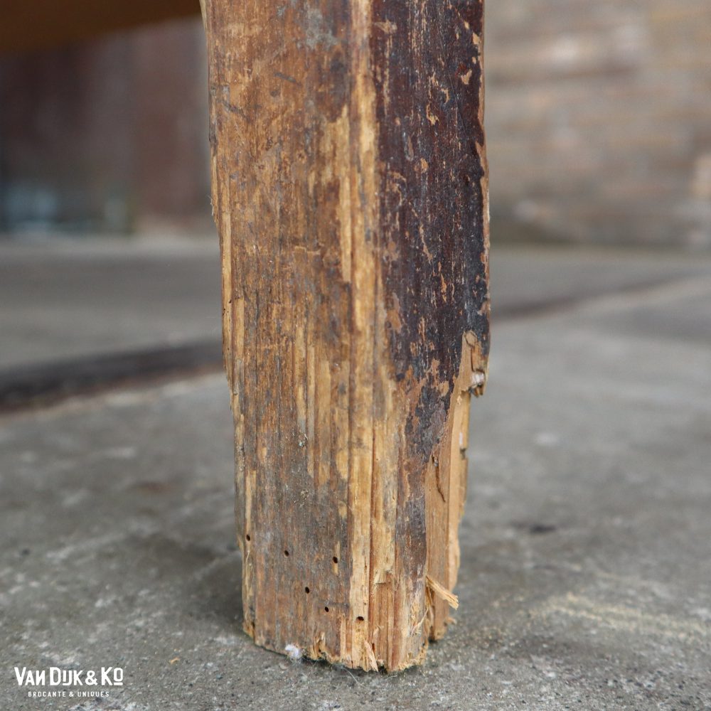 Houten brocante klepbank - Afbeelding 10