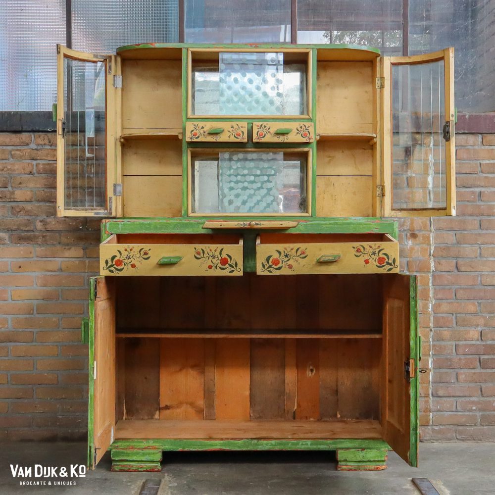 Beschilderde groene buffetkast - Afbeelding 3