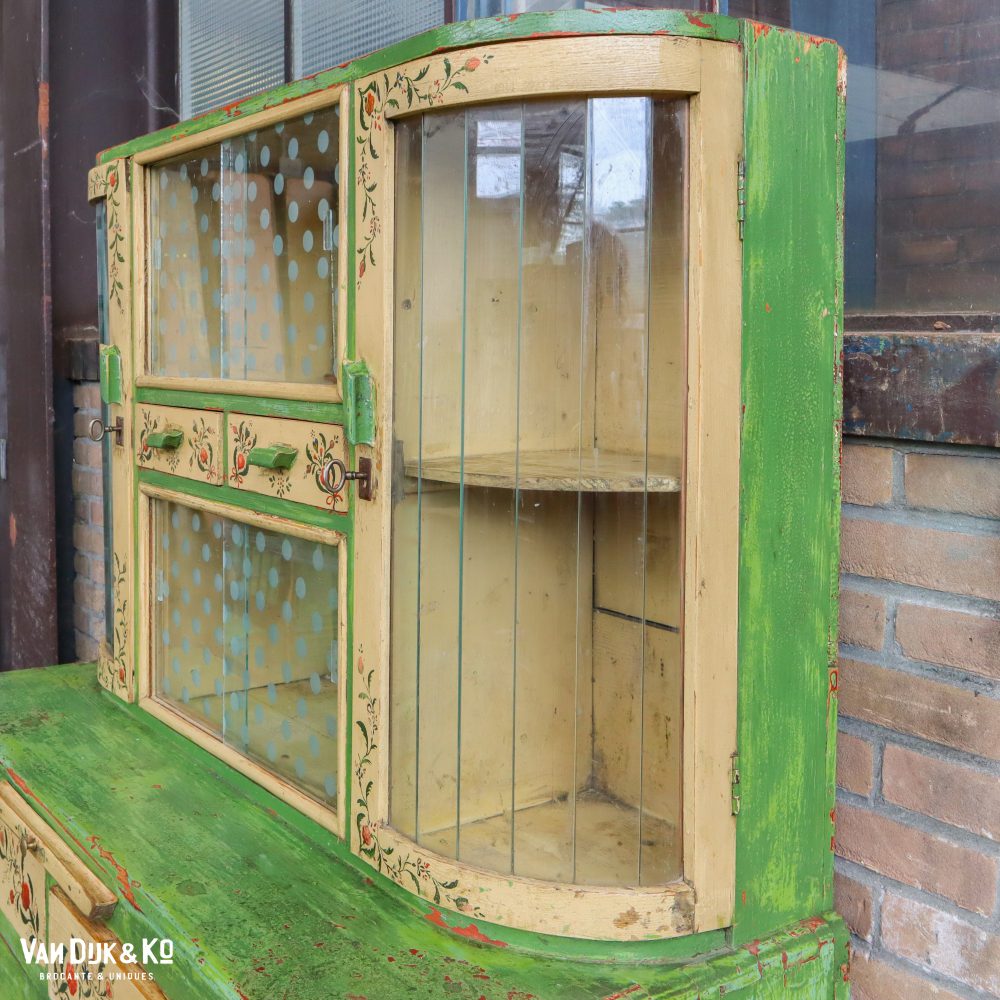 Beschilderde groene buffetkast - Afbeelding 6