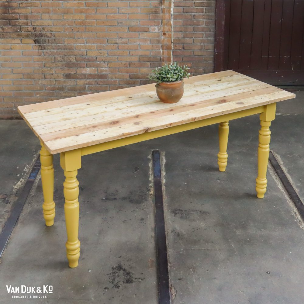Landelijke tafel - geel onderstel - Afbeelding 2
