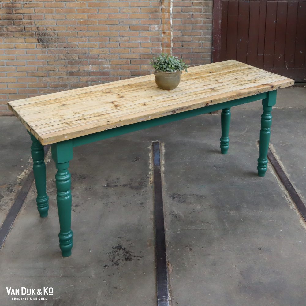 Landelijke tafel - groen onderstel - Afbeelding 2