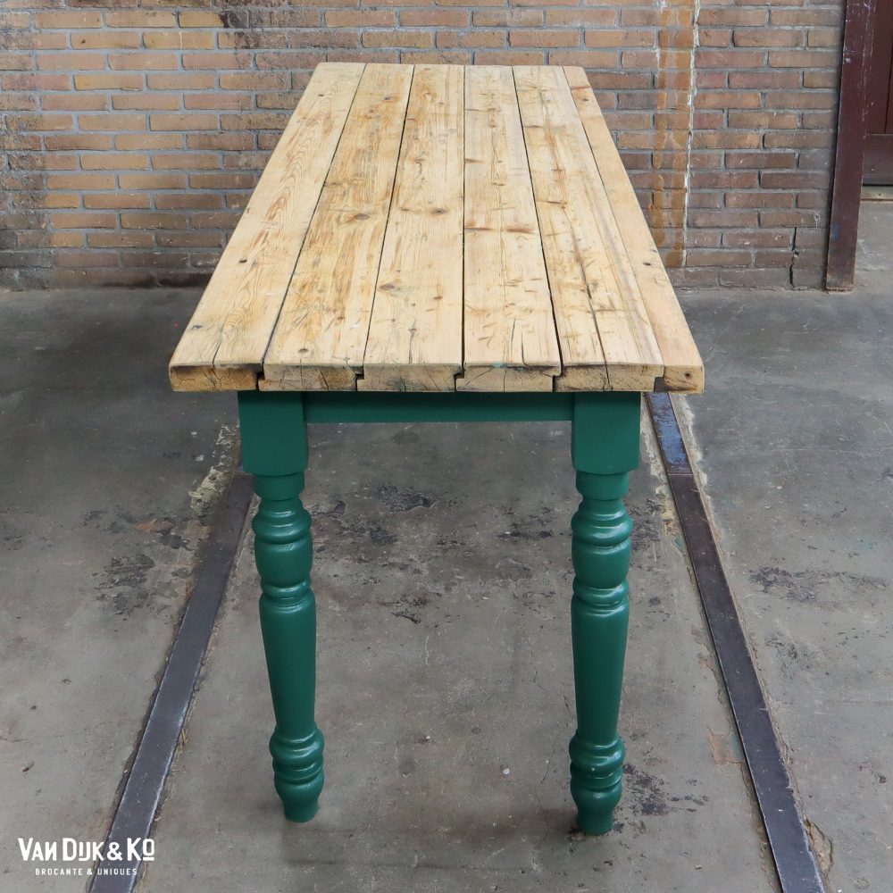 Landelijke tafel - groen onderstel - Afbeelding 3