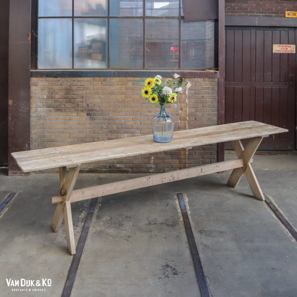 Landelijke kruispoot tafel - 3 meter - Afbeelding 2